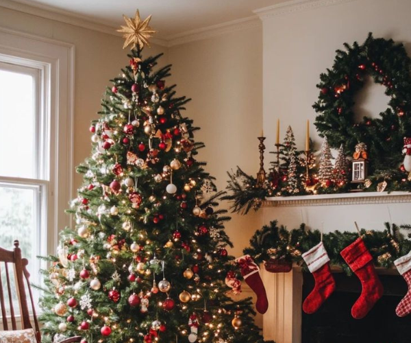 vintage inspired christmas tree