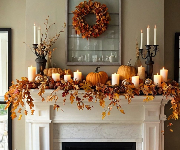 how to style the perfect fall mantel