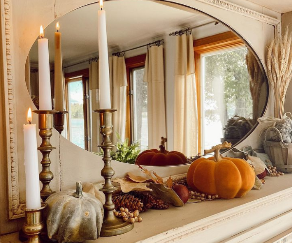 how to style the perfect fall mantel